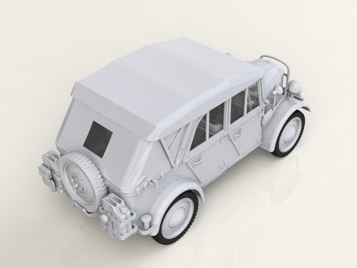 Zdjęcie dodatkowe produktu Niemiecki lekki samochód osobowy z II WŚ le.gl.Einheitz-Pkw Kfz.1 Soft Top 1:35 ICM 35582