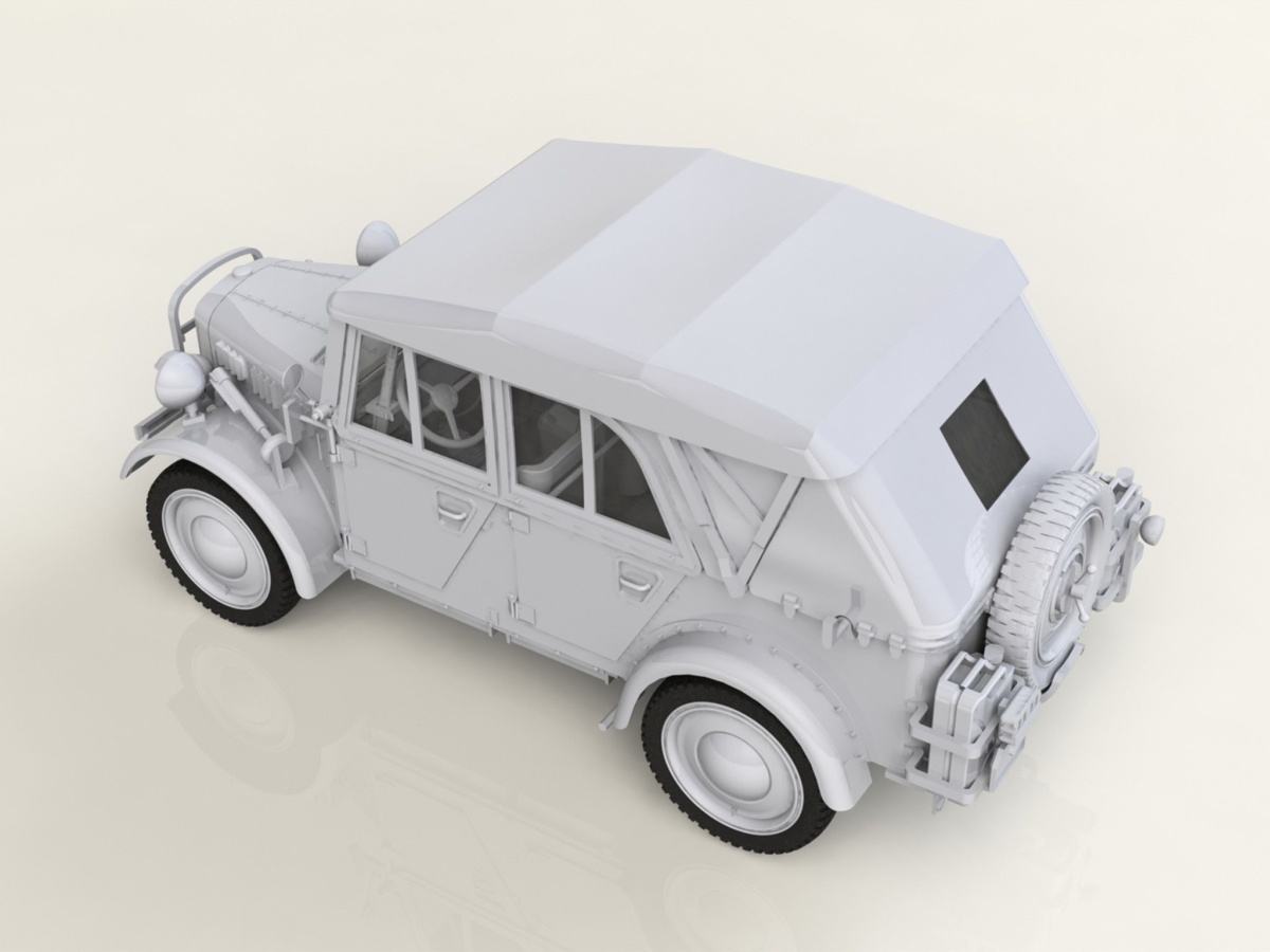Zdjęcie dodatkowe produktu Niemiecki lekki samochód osobowy z II WŚ le.gl.Einheitz-Pkw Kfz.1 Soft Top 1:35 ICM 35582