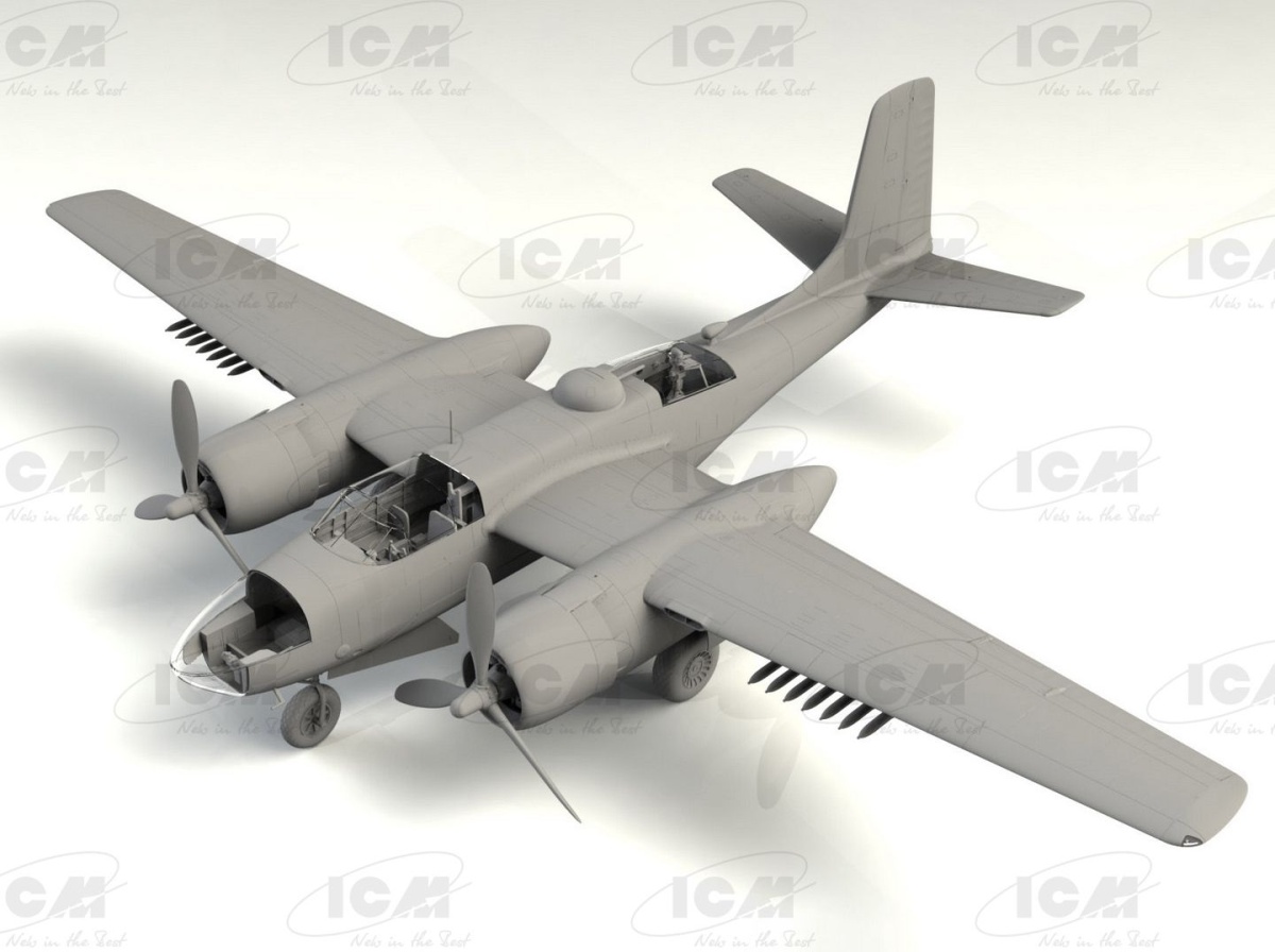 Zdjęcie dodatkowe produktu Amerykański bombowiec z wojny koreańskiej B-26С-50 Invader 1:48 ICM 48284