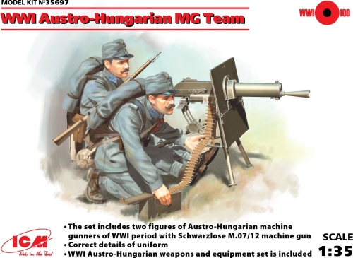 Austro-węgierski zespół MG z I wojny światowej 1:35 ICM 35697