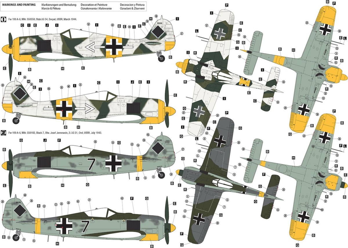 Zdjęcie dodatkowe produktu Focke-Wulf Fw 190 A-6 Eastern Front 1:32 Hobby 2000 32018