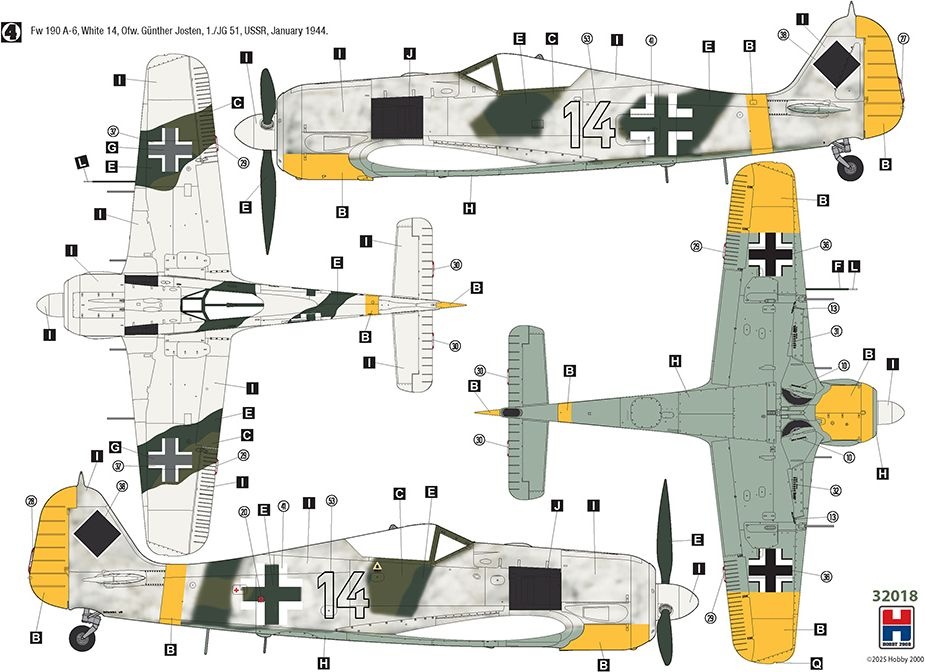 Zdjęcie dodatkowe produktu Focke-Wulf Fw 190 A-6 Eastern Front 1:32 Hobby 2000 32018
