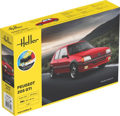 Peugeot 205 GTI STARTER KIT 1:24 Heller 58705
