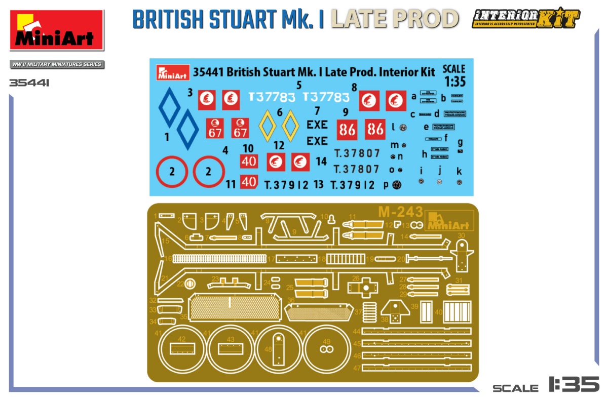 Zdjęcie dodatkowe produktu Brytyjski Stuart Mk. I Late Prod Interior Kit 1:35 MiniArt 35441