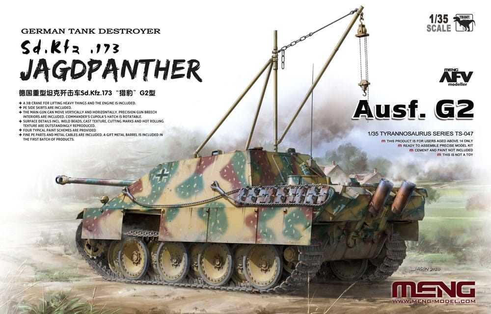 Zdjęcie główne produktu Sd.Kfz. 173 Jagdpanther Ausf. G2 Niemiecki niszczyciel czołgów 1:35 Meng TS-047