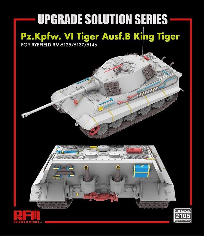 Zdjęcie główne produktu Zestaw ulepszający dla Pz.Kpfw. VI Tiger Ausf. B King Tiger (RFM5125/37/46) 1:35 Rye Field Model 2105