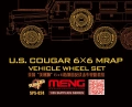 Zdjęcie główne produktu Zestaw kół przeznaczony dla US Cougar 6x6 MRAP (żywica) 1:35 Meng SPS24