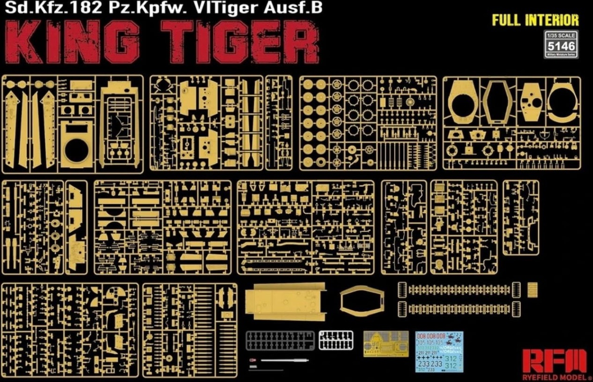 Zdjęcie dodatkowe produktu Sd.Kfz. 182 Pz.Kpfw. VI Tiger Ausf. B King Tiger Full Interior 1:35 Rye Field Model 5146