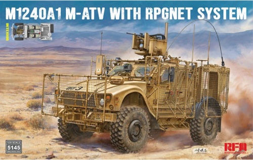 Amerykański pojazd terenowy MRAP M1240A1 M-ATV z systemem RPGNet 1:35 Rye Field Model 5145