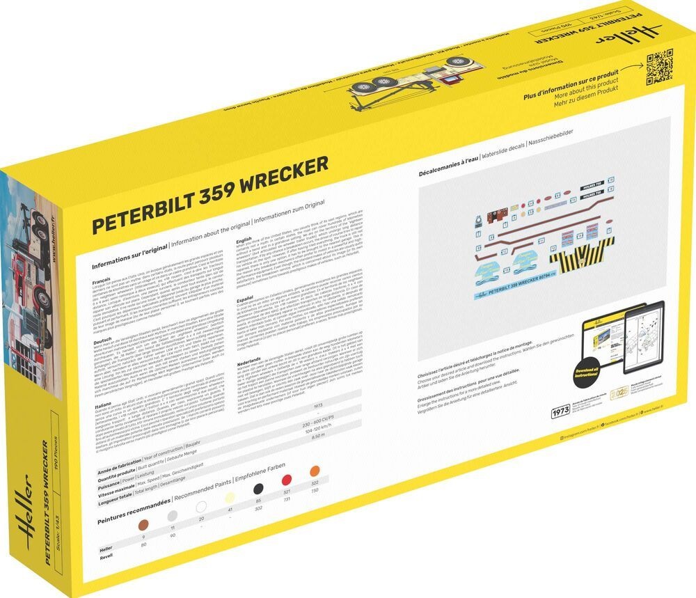 Zdjęcie dodatkowe produktu Peterbilt 359 Wrecker 1:43 Heller 56794 STARTER KIT