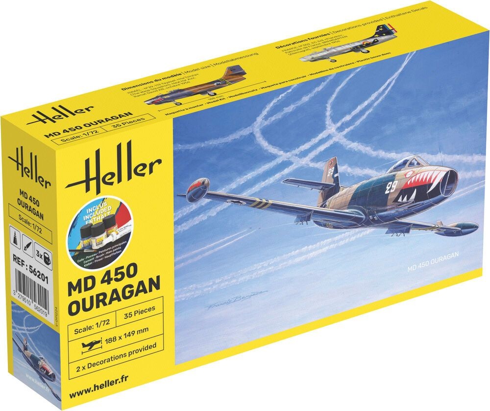 Zdjęcie główne produktu MD 450 Ouragan 1:72 Heller 56201 STARTER KIT