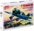 Zdjęcie główne produktu I-16 type 28 WWII Soviet Fighter 1:72 ICM 72073