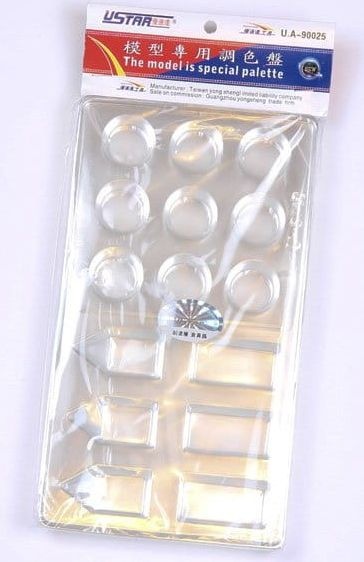 Zdjęcie główne produktu Paleta do mieszania farb modelarskich (plastikowa) (5szt) U-Star 90025