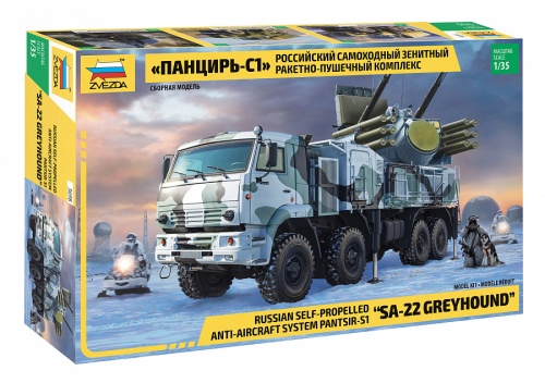 Rosyjski samobieżny system rakiet i dział przeciwlotniczych pantsir-s1 1:35 Zvezda 3698