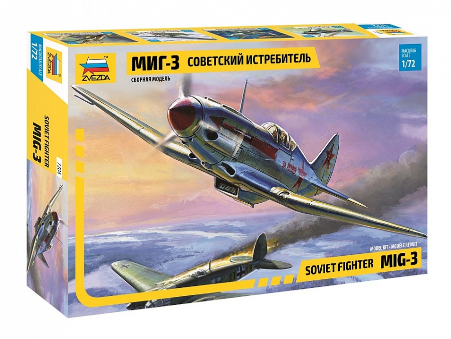 Zdjęcie główne produktu Radziecki myśliwiec MiG-3 1:72 Zvezda 7204