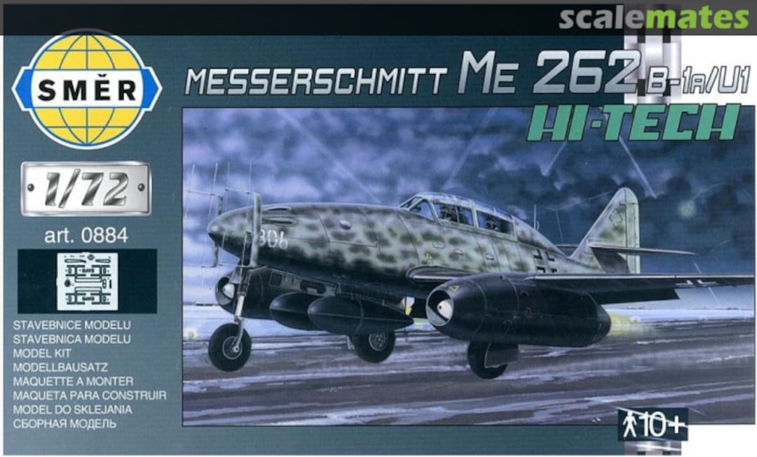 Zdjęcie dodatkowe produktu Messerschmitt Me 262 B-1a/U1 1:72 Smer 0884