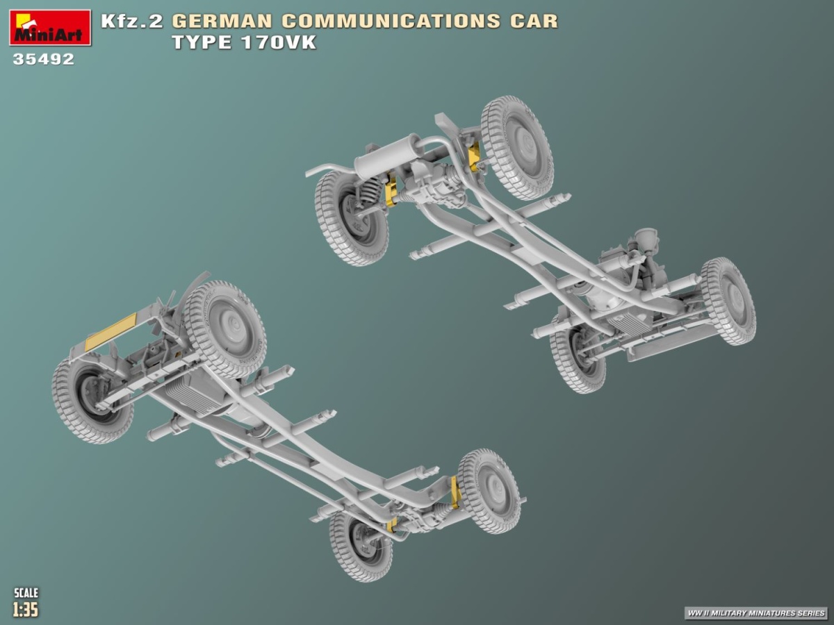Zdjęcie dodatkowe produktu Kfz.2 Niemiecki wóz łączności typu 170VK 1:35 MiniArt 35492