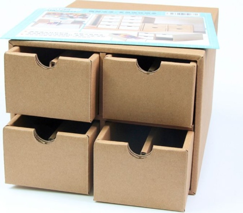 Organizer kartonowy z 4 szufladami U-Star UA-90077