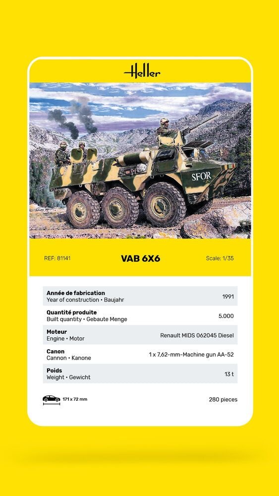 Zdjęcie dodatkowe produktu VAB 6x6 1:35 Heller 81141