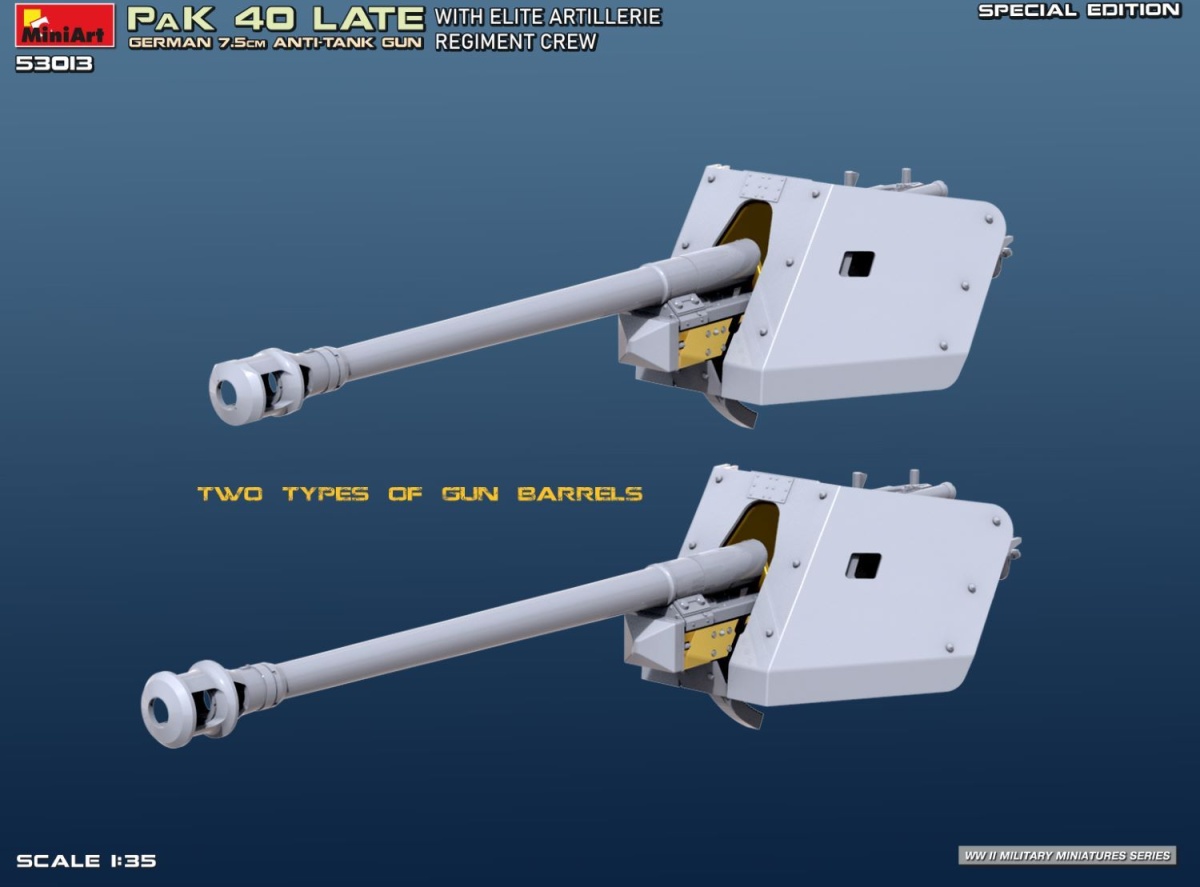 Zdjęcie dodatkowe produktu Niemieckie 7,5 cm działo przeciwpancerne PAK 40 z załogą 1:35 MiniArt 53013