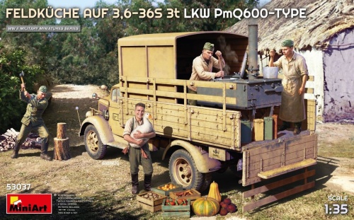 Kuchnia polowa AUF 3,6-36S 3t LKW PmQ600-Type 1:35 MiniArt 53037