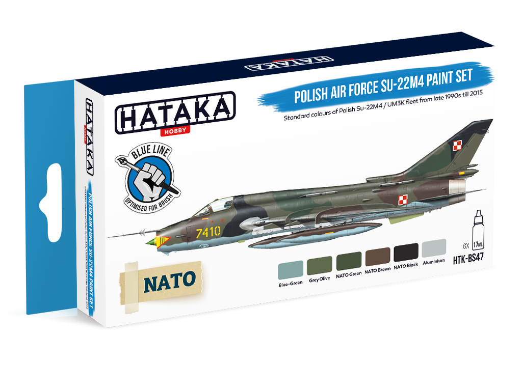 Zdjęcie główne produktu Zestaw farb Hataka Blue Line HTK-BS47 Polish Air Force Su-22M4