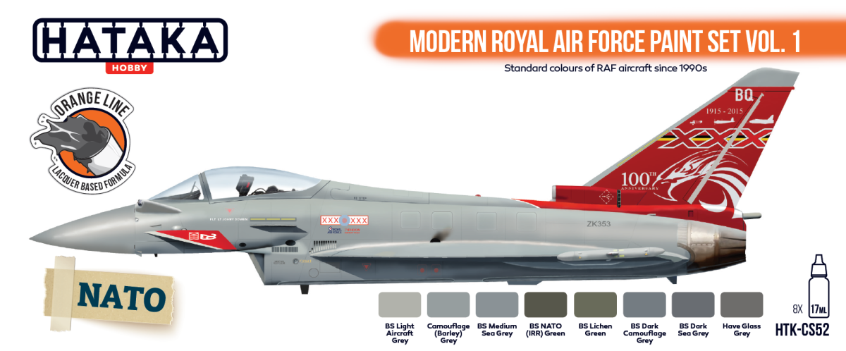 Zdjęcie dodatkowe produktu Zestaw farb Hataka HTK-CS52 Modern Royal Air Force Paint Set Vol. 1