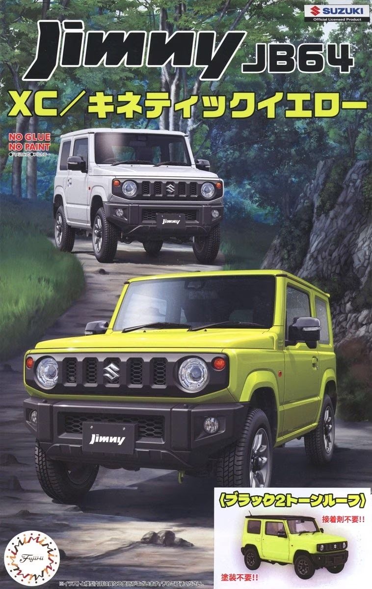 Zdjęcie główne produktu Suzuki Jimny JB64 (XC / Kinetic Yellow / Black 2 Tone Roof) 1:24 Fujimi 066400