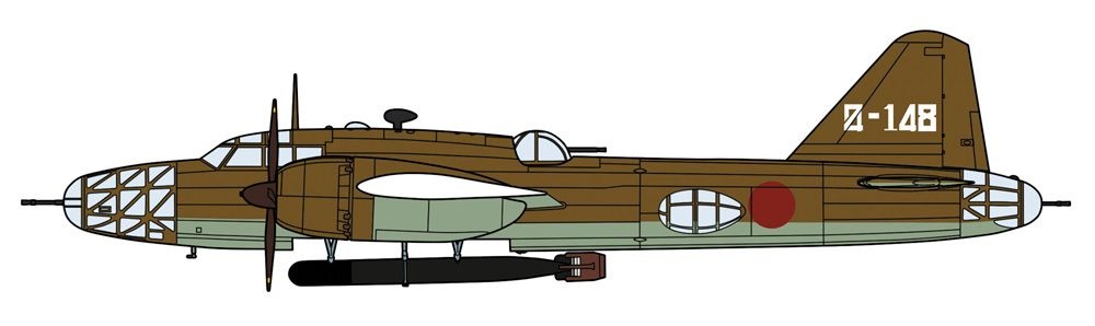 Zdjęcie dodatkowe produktu Mitsubishi Ki67 Type 4 Heavy Bomber Hiryu (Peggy) 1:72 Hasegawa 02498