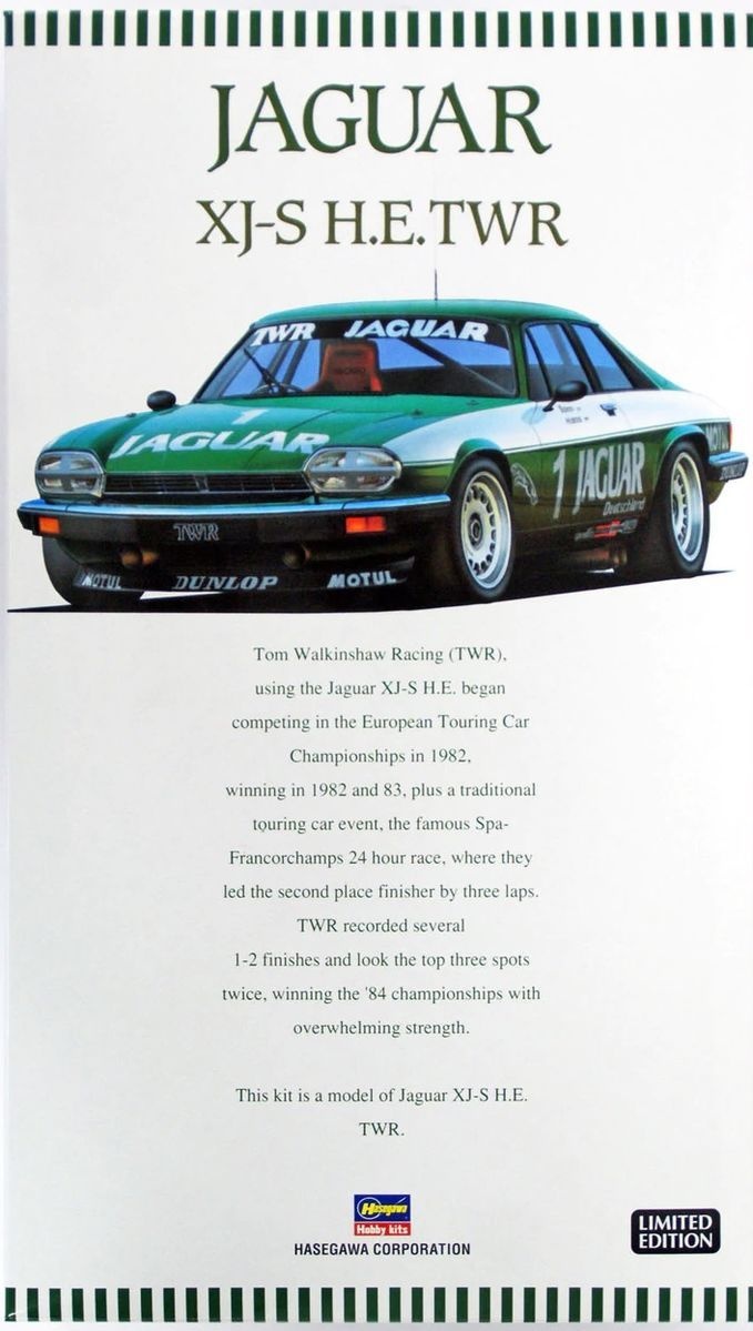 Zdjęcie dodatkowe produktu Jaguar XJ-S H.E. TWR 1:24 Hasegawa 20305
