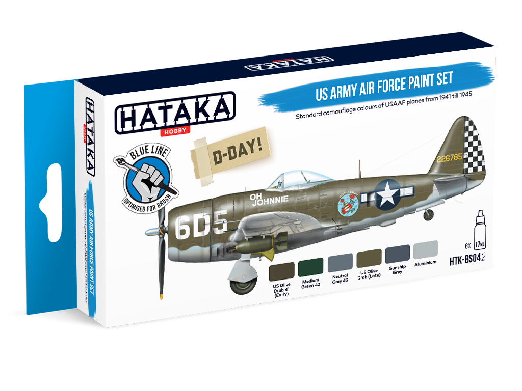 Zdjęcie główne produktu Hataka BS04.2 US Army Air Force paint set 6x17ml farba BS042