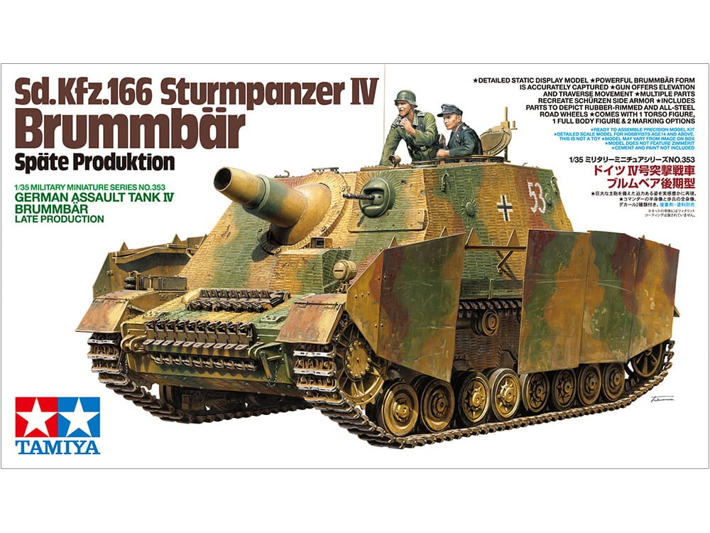 Zdjęcie główne produktu Brummbar German Assault Tank IV Sd.Kfz.166 1:35 Tamiya 35353