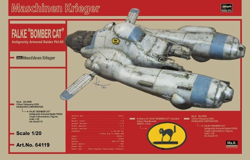 Falke Antigravity Armored Raider Pkf.85 Bomber Cat 1:20 Hasegawa 64119