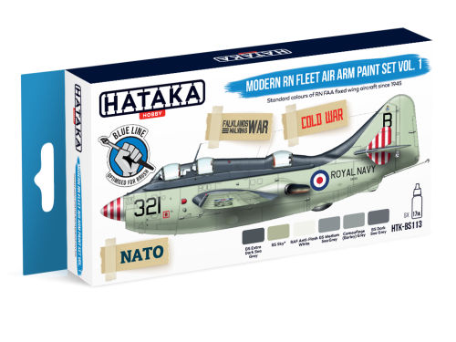 Zestaw farb Modern RN Fleet Air Arm paint set vol. 1 6x17ml Hataka BS113