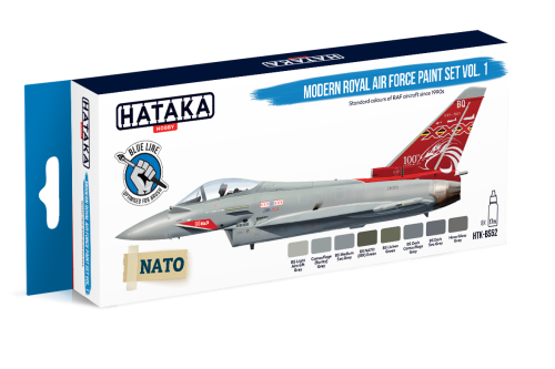 Zestaw farb Modern Royal Air Force Paint Set Vol. 1 8x17ml Hataka HTK-BS52