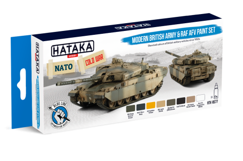 Zestaw farb Modern British Army & RAF AFV 8x17ml Hataka HTK-BS77