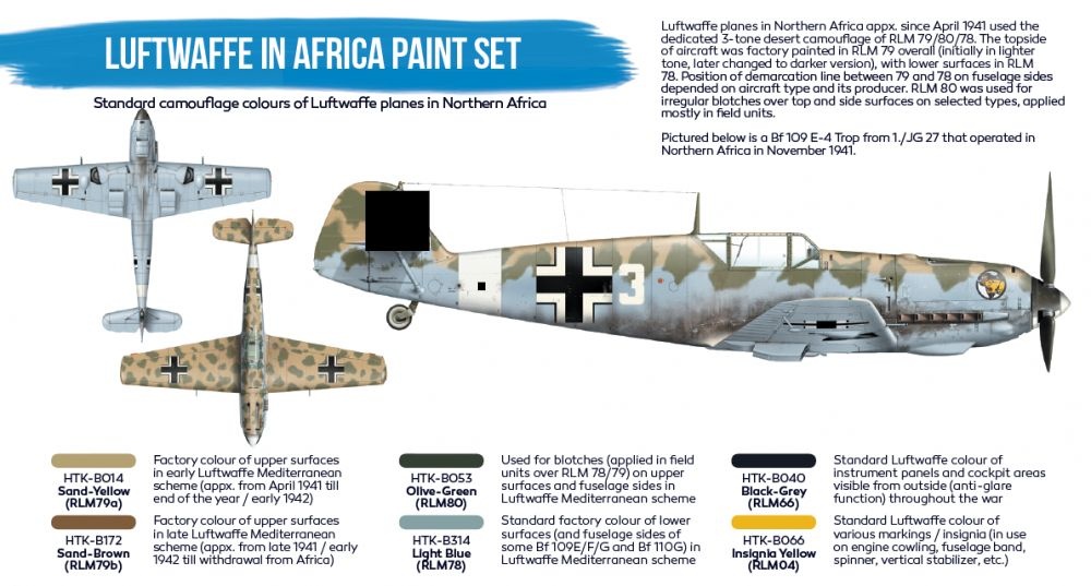 Zdjęcie Zestaw farb Luftwaffe in Africa 6x17ml Hataka HTK-BS06.2