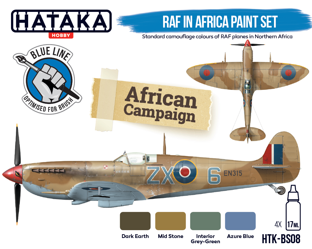 Zdjęcie Zestaw farb RAF in Africa 4x17ml Hataka HTK-BS08