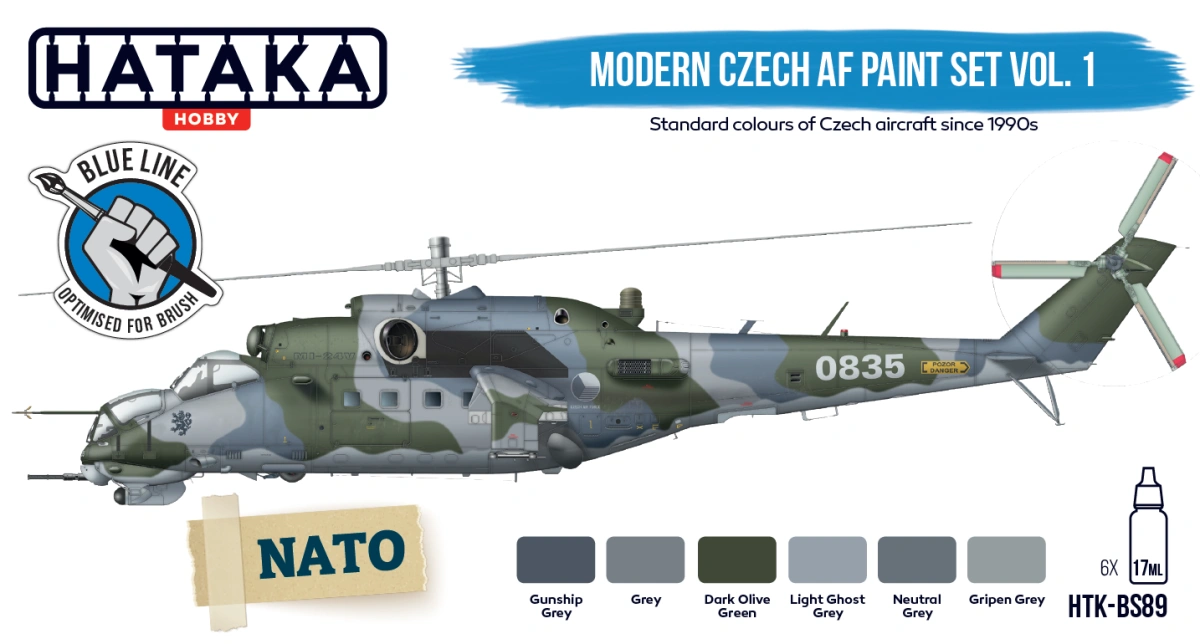 Zdjęcie Zestaw farb Modern Czech AF Paint Set Vol. 1 6x17ml Hataka HTK-BS89
