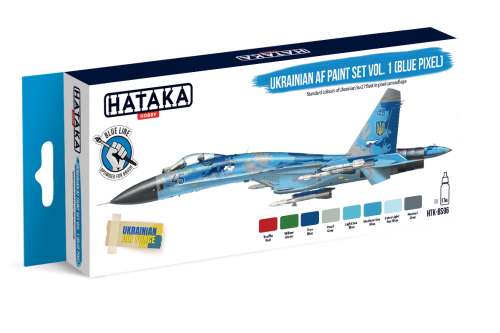 Zestaw farb Ukrainian AF Paint Set Vol. 1 (Blue Pixel) 8x17ml Hataka HTK-BS96