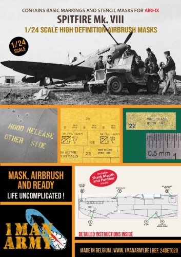 Spitfire Mk. VIII 1:24 1 Man Army 24DET020