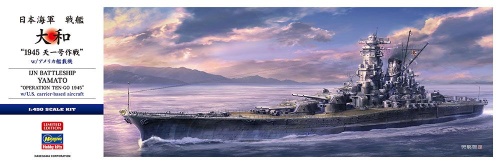 IJN Yamato "Operation Ten-Go 1945" z amerykańskimi samolotami pokładowymi 1:450 Hasegawa SP656