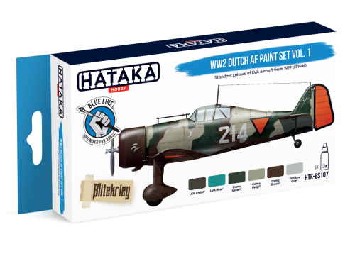 Zestaw farb WW2 Dutch AF Paint Set Vol. 1 6x17ml Hataka HTK-BS107