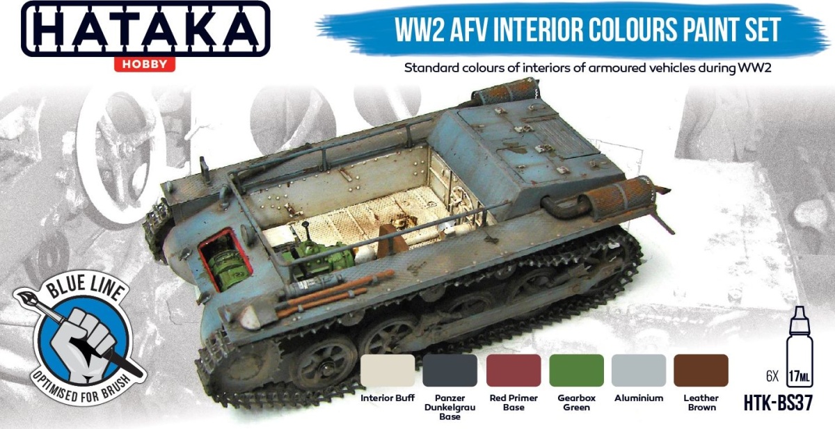 Zdjęcie Zestaw farb WW2 AFV Interior Colours 6x17ml Hataka HTK-BS37