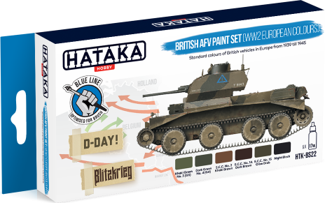 Zestaw farb British AFV Paint Set (WW2 European Colours) 6x17ml Hataka BS22