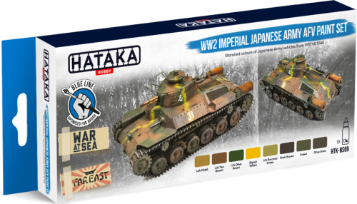 Zestaw farb WW2 Imperial Japanese Army AFV paint set 8x17ml Hataka HTK-BS69