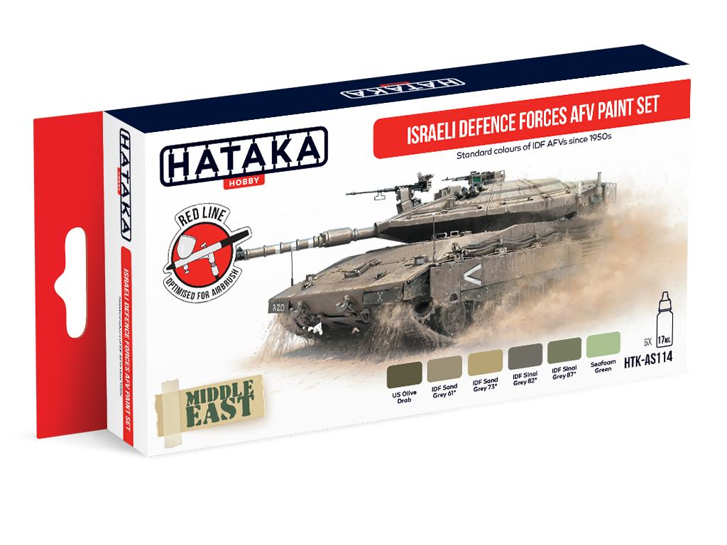 Zdjęcie Zestaw farb Israeli Defence Forces AFV 6x17ml Hataka HTK-AS114