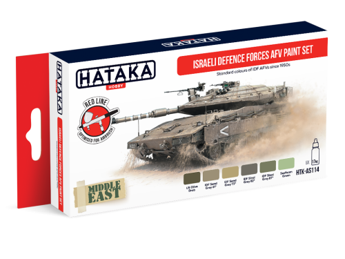 Zestaw farb Israeli Defence Forces AFV 6x17ml Hataka HTK-AS114