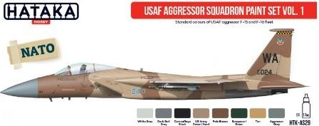 Zdjęcie Zestaw farb USAF Aggressor Squadron Paint Set Vol. 1 8x17ml Hataka AS29