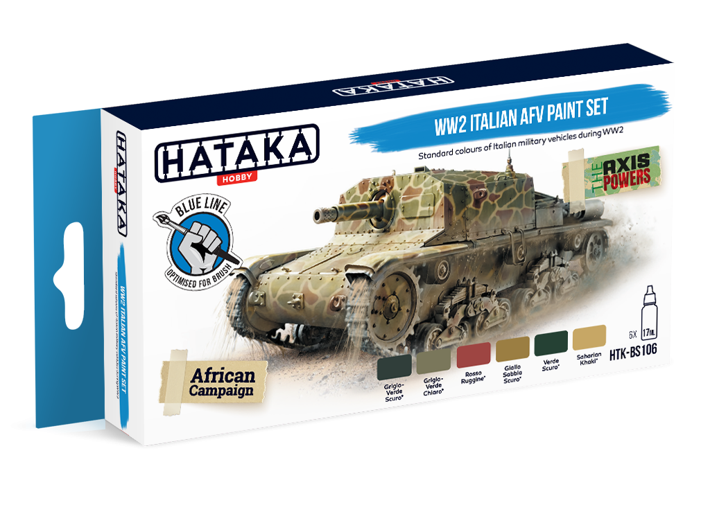 Zdjęcie Zestaw farb WW2 Italian AFV 6x17ml Hataka HTK-BS106